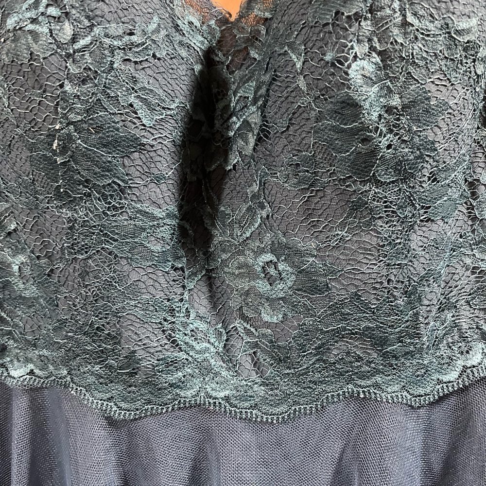 JJ’S House Formal Sleeveless Long Gown Lace and Tulle Teal Blue Size 6 NWT Prom - Picture 5 of 13